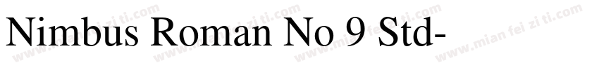 Nimbus Roman No 9 Std字体转换